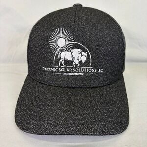 Pacific Headwear Trucker Hat Dynamic Solar Solutions Men OS Black Snapback Cap